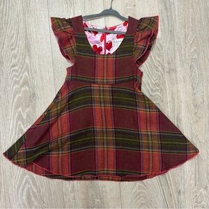 Fiveloaves twofish plaid wool dress